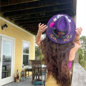 James Brown inspired Mardi Gras sun catcher hat!